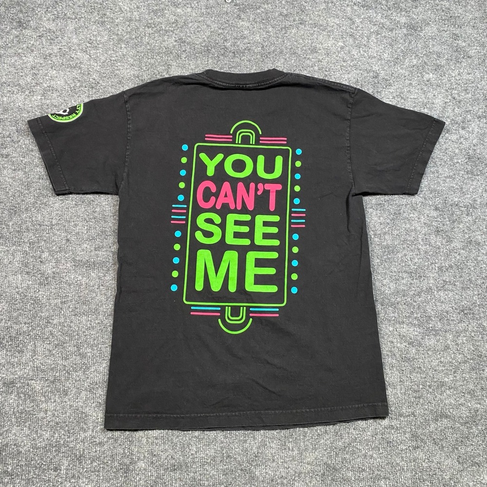WWE Authentic John Cena Never Give Up Neon Graphic T-Shirt Mens Medium 2013 - Picture 2 of 7